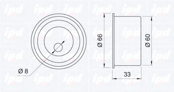 IPD 14-0184 Tensioner Pulley, timing belt
